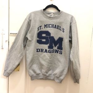 Grey Crewneck Sweatshirt Private School